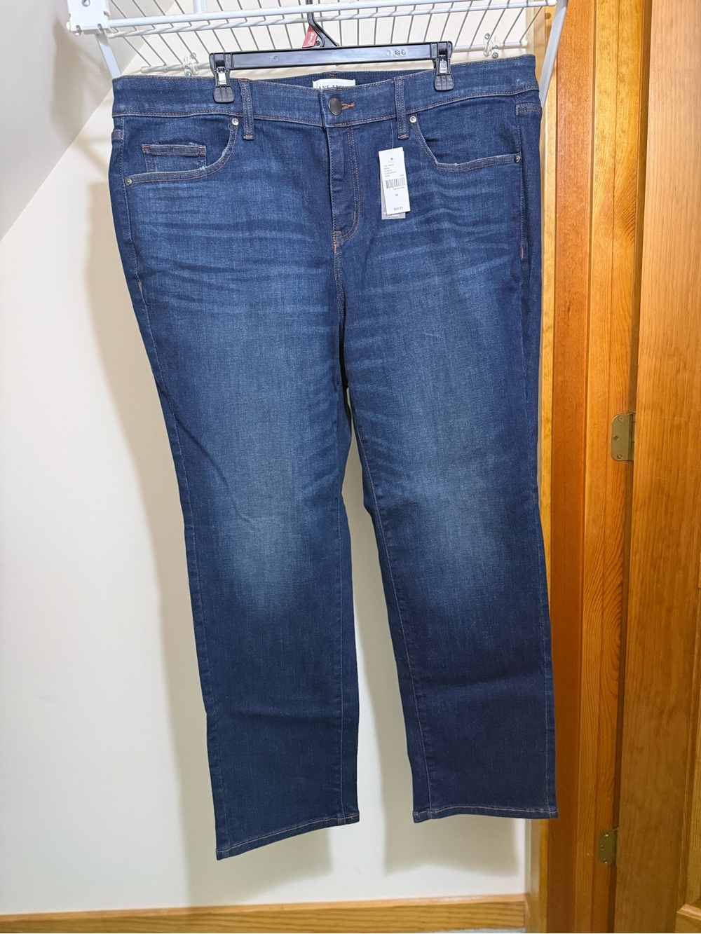 Lane Bryant Signature Fit Straight Leg Jeans Mid-Rise Dark Wash NWT Size 20 - Picture 3 of 14